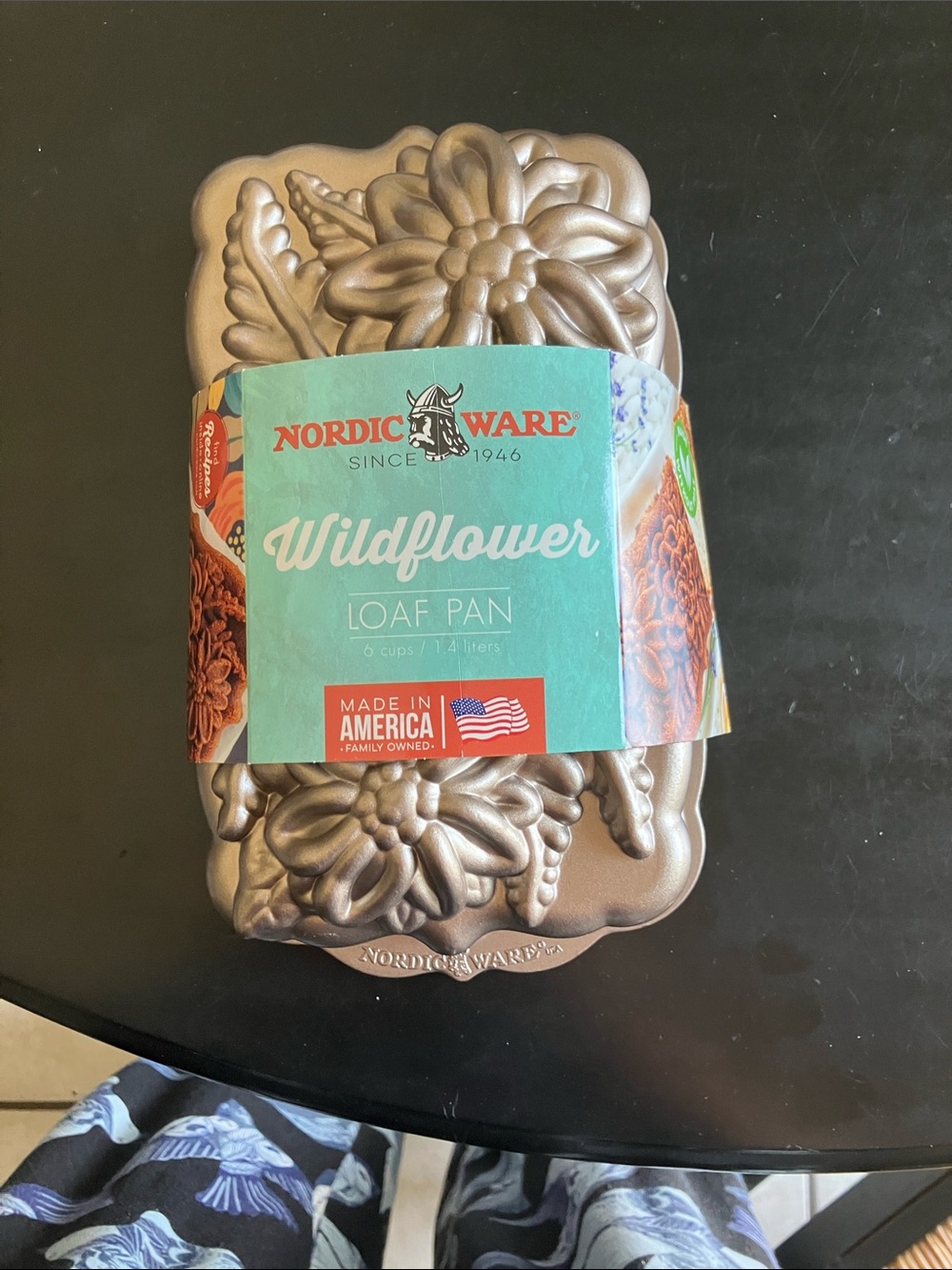 Nordic Ware Metallic Bronze Floral Loaf Pan